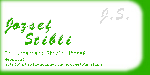 jozsef stibli business card