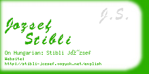 jozsef stibli business card